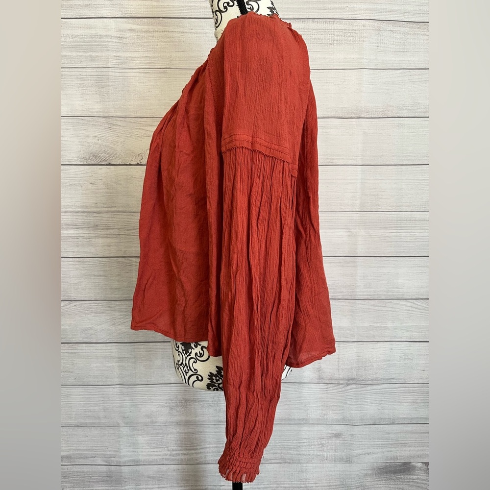 Free People | NWT Banda Long Sleeve Blouse - Picture 5 of 14